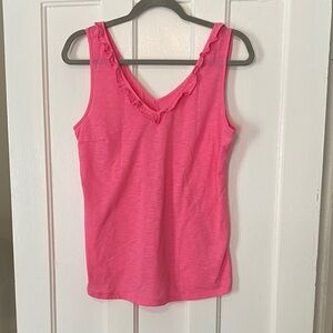 Lilly Pulitzer Pink Ruffle Tank Top